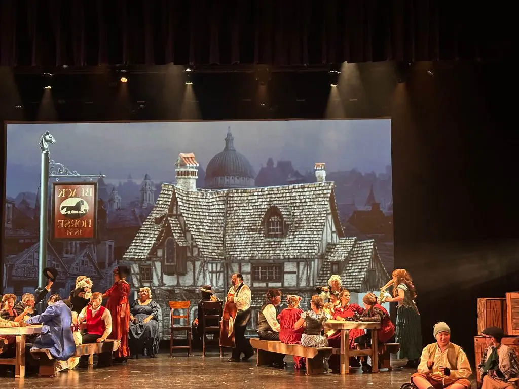 Actors in period dress for Oliver